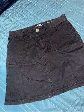 Riders by Lee Black Straight Mini Skirt with Front Pockets